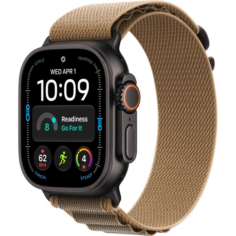 Apple Watch Ultra 4 49 mm Black Titanium Case with Desert Alpine Loop L