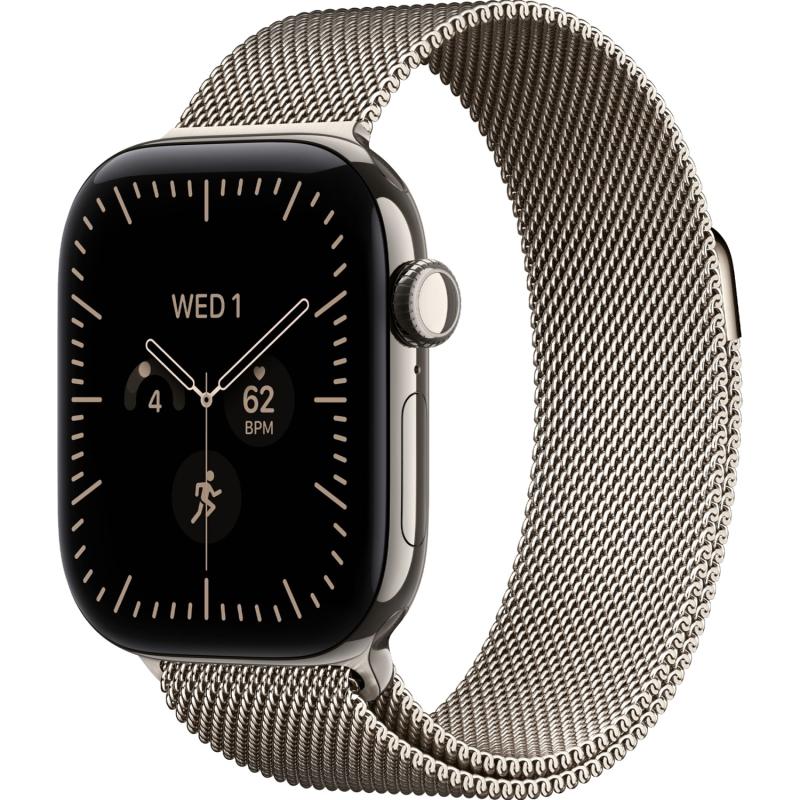Apple Watch S12 42 mm Natural Titanium Case with Natural Milanese Loop