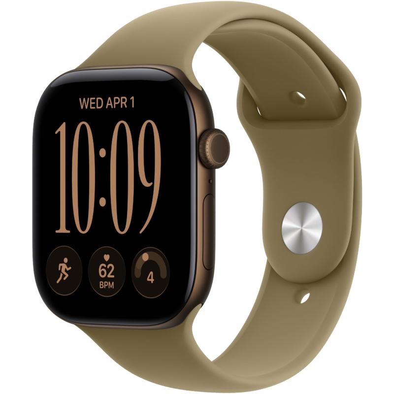 Apple Watch Series 12 42 mm Dark Bronze Case with Olive Sport Band M/L