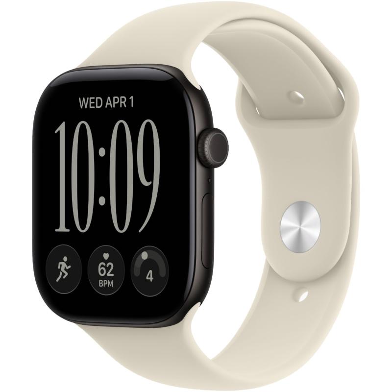 Apple Watch Series 12 46 mm Black Aluminum Case with Sand Sport Sport Band M/L