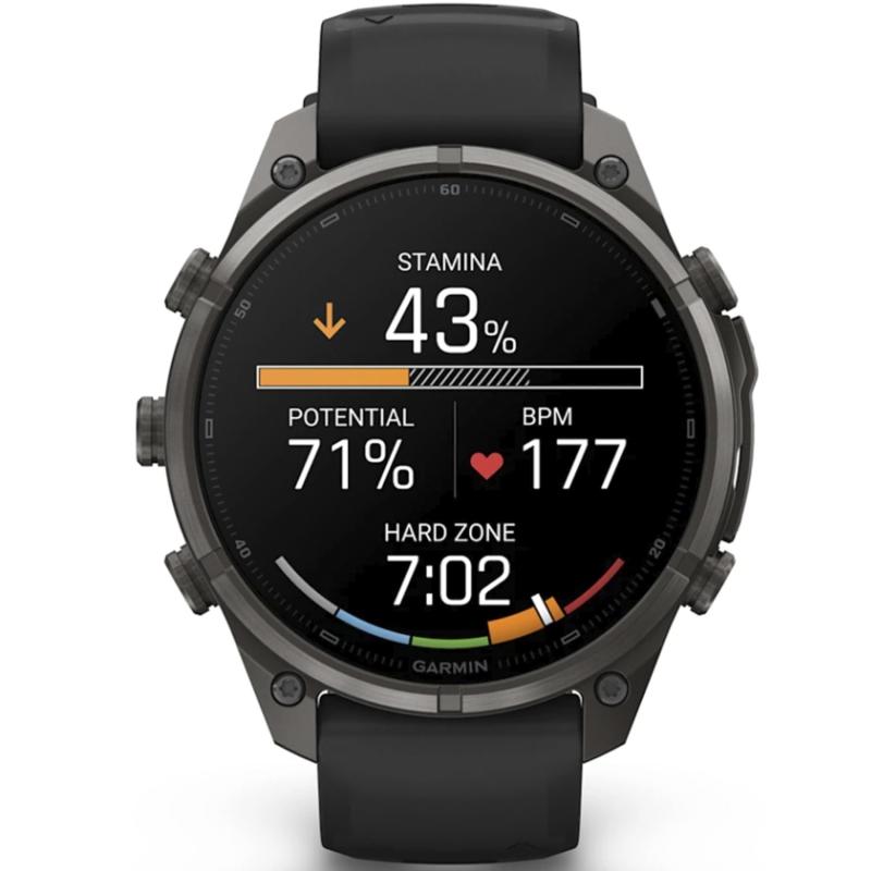 Смарт-часы Garmin Fenix 9 Pro 43 mm Amoled Carbon Gray DLC Titanium with Black/Pebble Gray Silicone Band