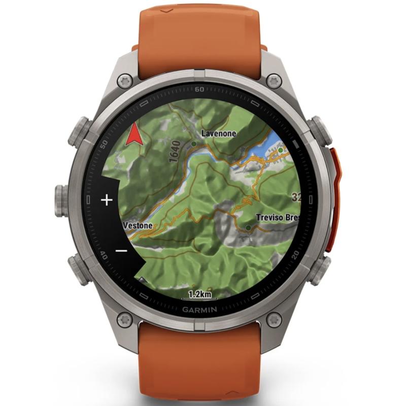 Смарт-часы Garmin Fenix 9 Pro 47mm Amoled (010-04336-01) Titanium with Autumn Orange/Spark Orange Silicone Band