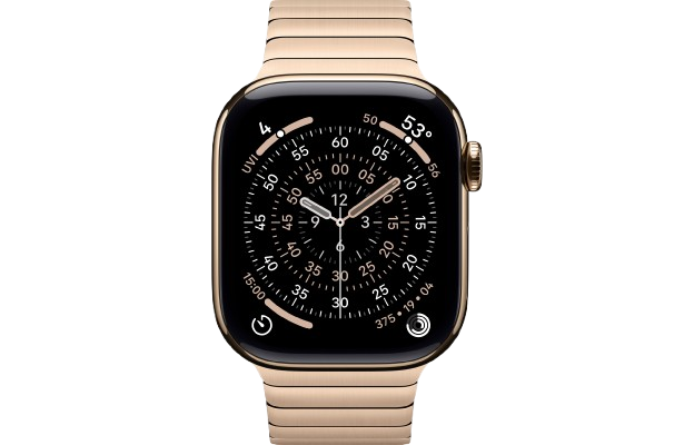 Часы Apple Watch Series 11, 42mm Gold Titanium Case with Gold Link Bracelet
