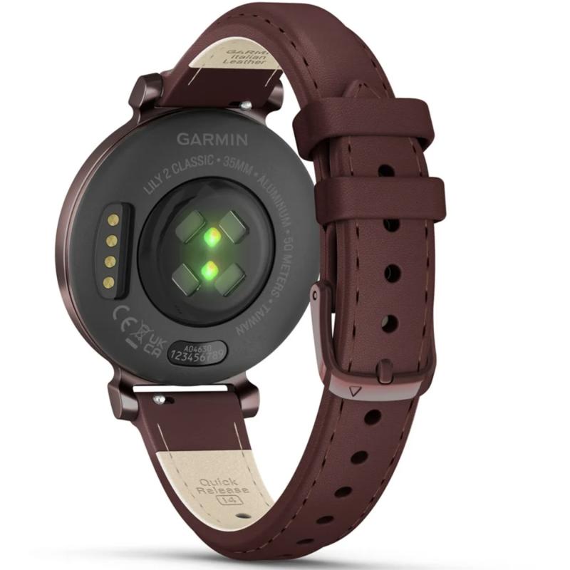 Смарт-часы Garmin Lily 2 Classic Dark Bronze Mulberry Leather Band