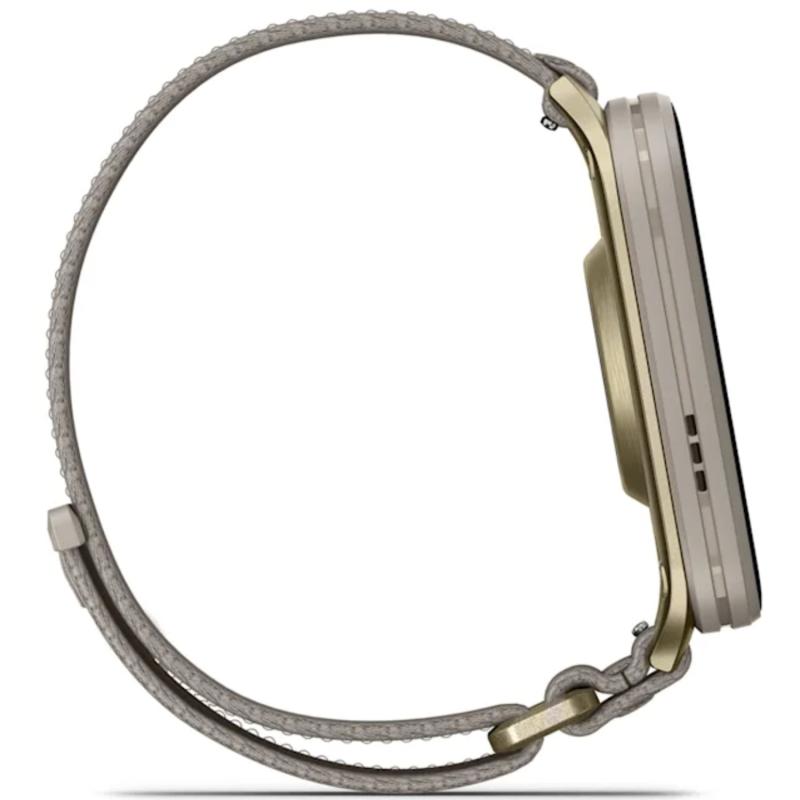 Смарт-часы Garmin Venu X1 Soft Gold Titanium Caseback and French Gray Nylon Band