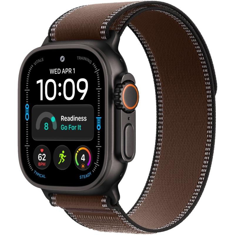 Apple Watch Ultra 4 49 mm Black Titanium Case with Dark Umber Trail Loop M/L