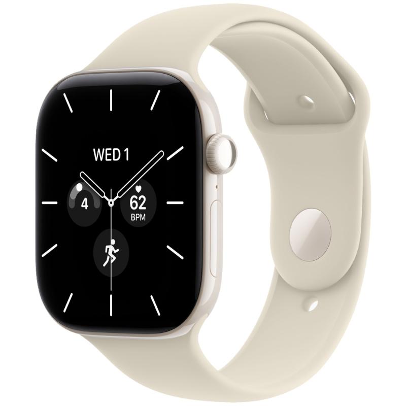 Apple Watch Series 12 42 mm Pearl White Ceramic Case with Sand Sport Band M/L