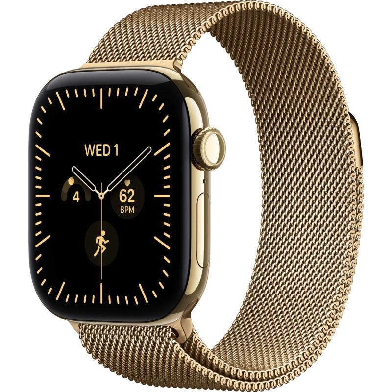 Apple Watch S12 42 mm Radiant Gold Titanium Case with Radiant Gold Milanese Loop