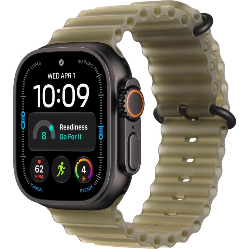 Apple Watch Ultra 4 49 mm Black Titanium Case with Translucent Kelp Ocean Band S