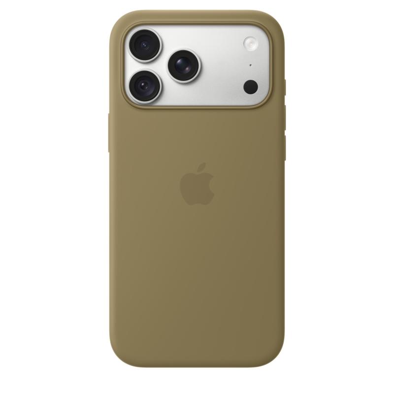 Чехол Apple Silicone Case with MagSafe для iPhone 18 Pro Max Olive