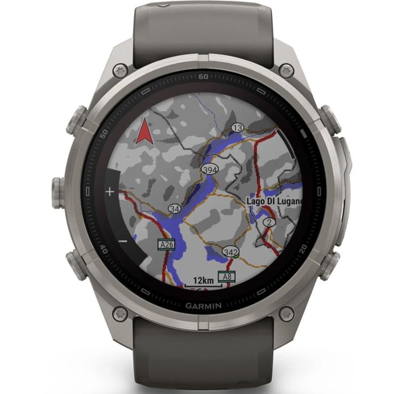 Смарт-часы Garmin Fenix 9 Pro 51 mm Solar Titanium with Pebble Gray/Silver Gray Silicone Band