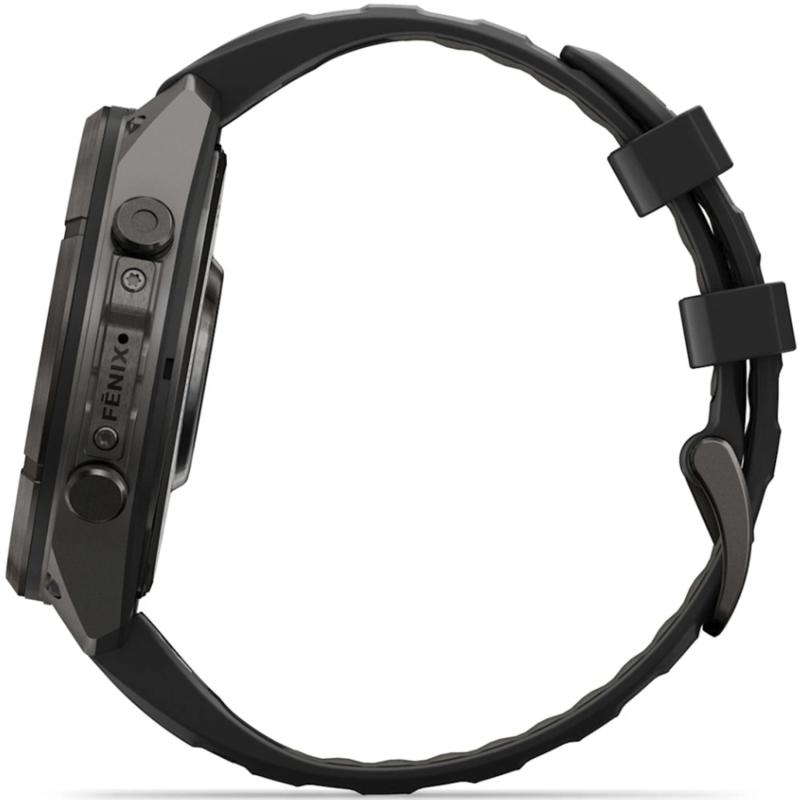 Смарт-часы Garmin Fenix 9 Pro 43 mm Amoled Carbon Gray DLC Titanium with Black/Pebble Gray Silicone Band