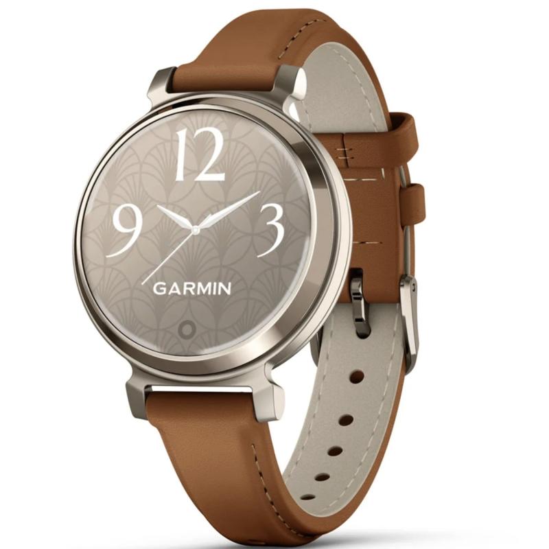 Смарт-часы Garmin Lily 2 Classic Cream Gold Tan Leather Band