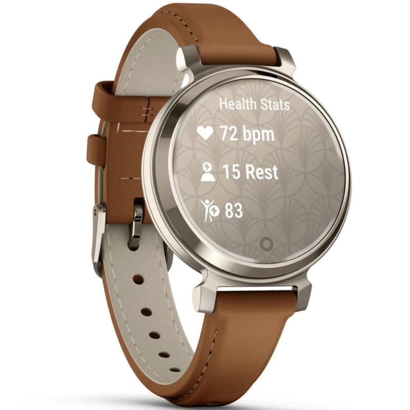 Смарт-часы Garmin Lily 2 Classic Cream Gold Tan Leather Band