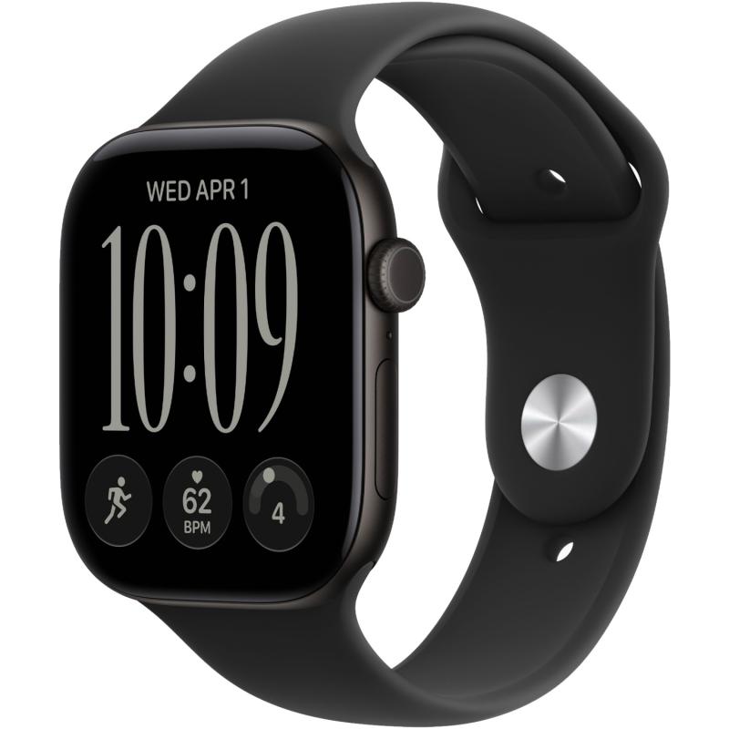 Apple Watch Series 12 42 mm Black Aluminum Case with Black Sport Band S/M