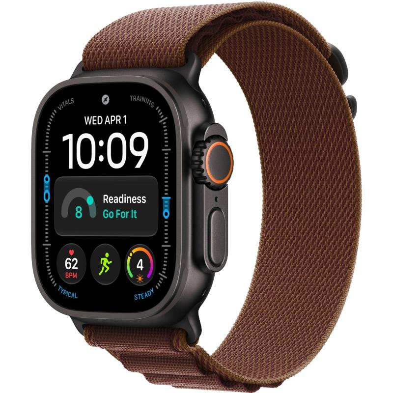 Apple Watch Ultra 4 49 mm Black Titanium Case with Burgundy Alpine Loop S