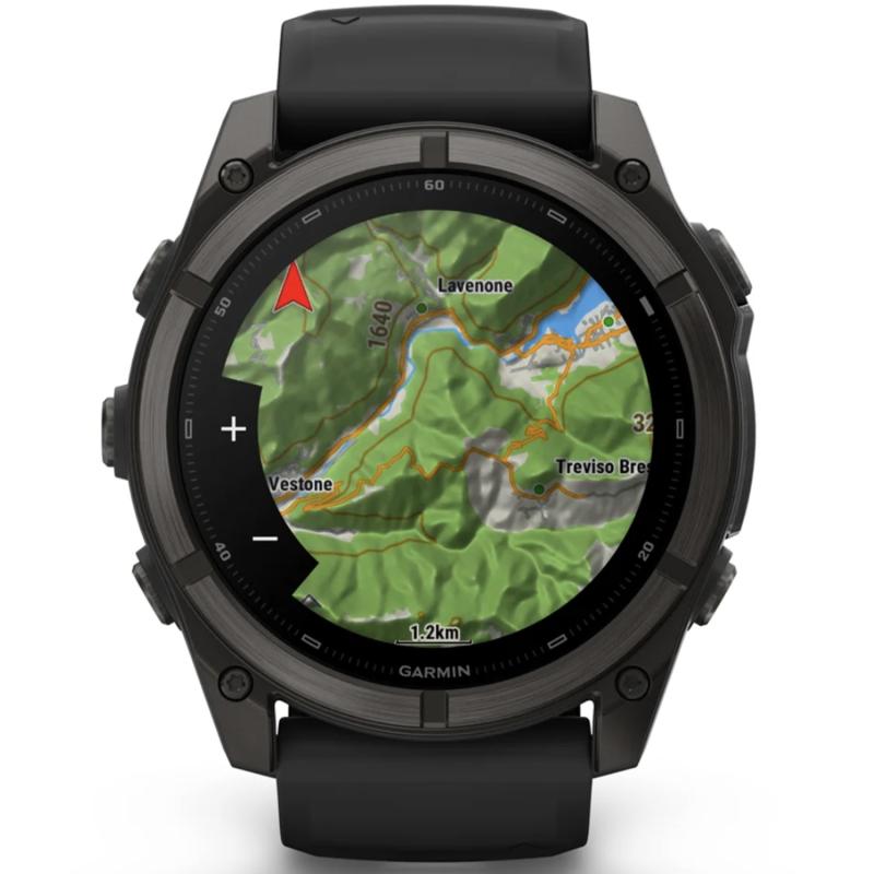 Смарт-часы Garmin Fenix 9 47 mm Amoled Carbon Gray DLC Titanium with Black Silicone Band