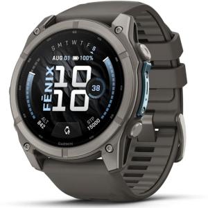 Смарт-часы Garmin Fenix 9 51 mm Amoled Titanium with Pebble Gray Silicone Band, фото №1