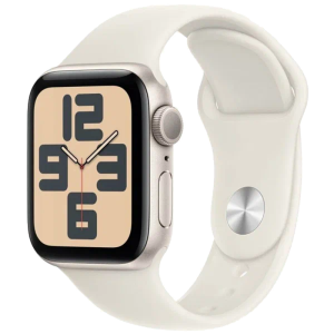 Часы Apple Watch SE (2024) GPS, 40mm Starlight Aluminum Case with Starlight Sport Band - M/L, фото №1