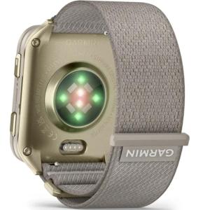 Смарт-часы Garmin Venu X1 Soft Gold Titanium Caseback and French Gray Nylon Band, фото №2