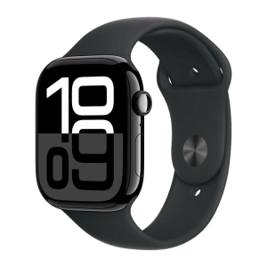 Часы Apple Watch Series 10 GPS, 42mm Jet Black Aluminum Case with Black Sport Band - S/M, фото №1