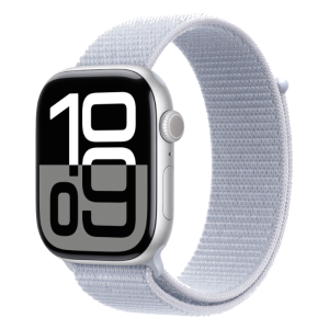 Часы Apple Watch Series 10 GPS, 42mm Silver Aluminum Case with Blue Cloud Sport Loop, фото №1