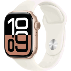 Часы Apple Watch Series 10 GPS, 46mm Rose Gold Aluminum Case with Light Blush Sport Band – S/M, фото №1