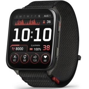 Смарт-часы Garmin Venu X1 Black with Slate Titanium Caseback and Black ComfortFit Nylon Band, фото №1