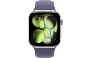 Часы Apple Watch Series 11, 46mm Silver Aluminium Case with Purple Fog Sport Band  - S/M, фото №2