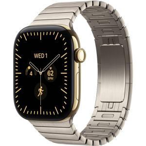 Apple Watch S12 46 mm Radiant Gold Case with Natural Link Bracelet, фото №1