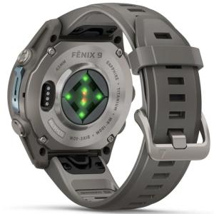 Смарт-часы Garmin Fenix 9 47 mm Amoled Titanium with Pebble Gray Silicone Band, фото №2