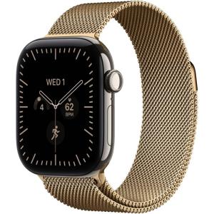 Apple Watch S12 46 mm Natural Titanium Case with Radiant Gold Milanese Loop, фото №1