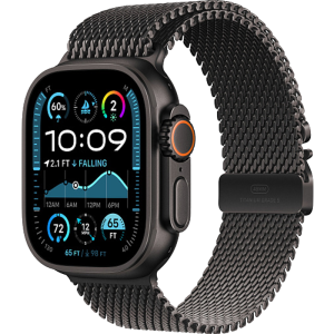 Часы Apple Watch Ultra 2 GPS + Cellular, 49mm Black Titanium Case with Black Titanium Milanese Loop – Small, фото №1